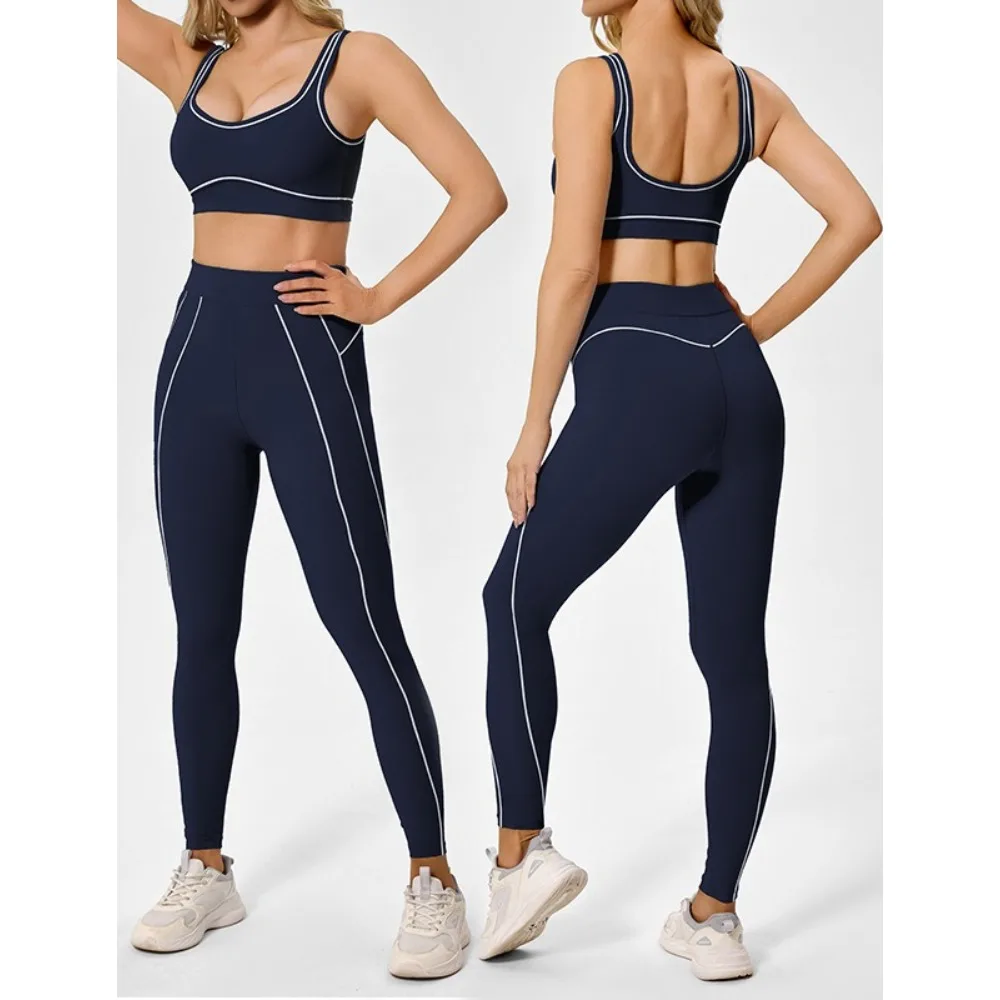 

Contrasting Color Environmentally Friendly Fabric, Thin High Waist Yoga Suit, Women's Tight and Versatile Fitness Sports Suit