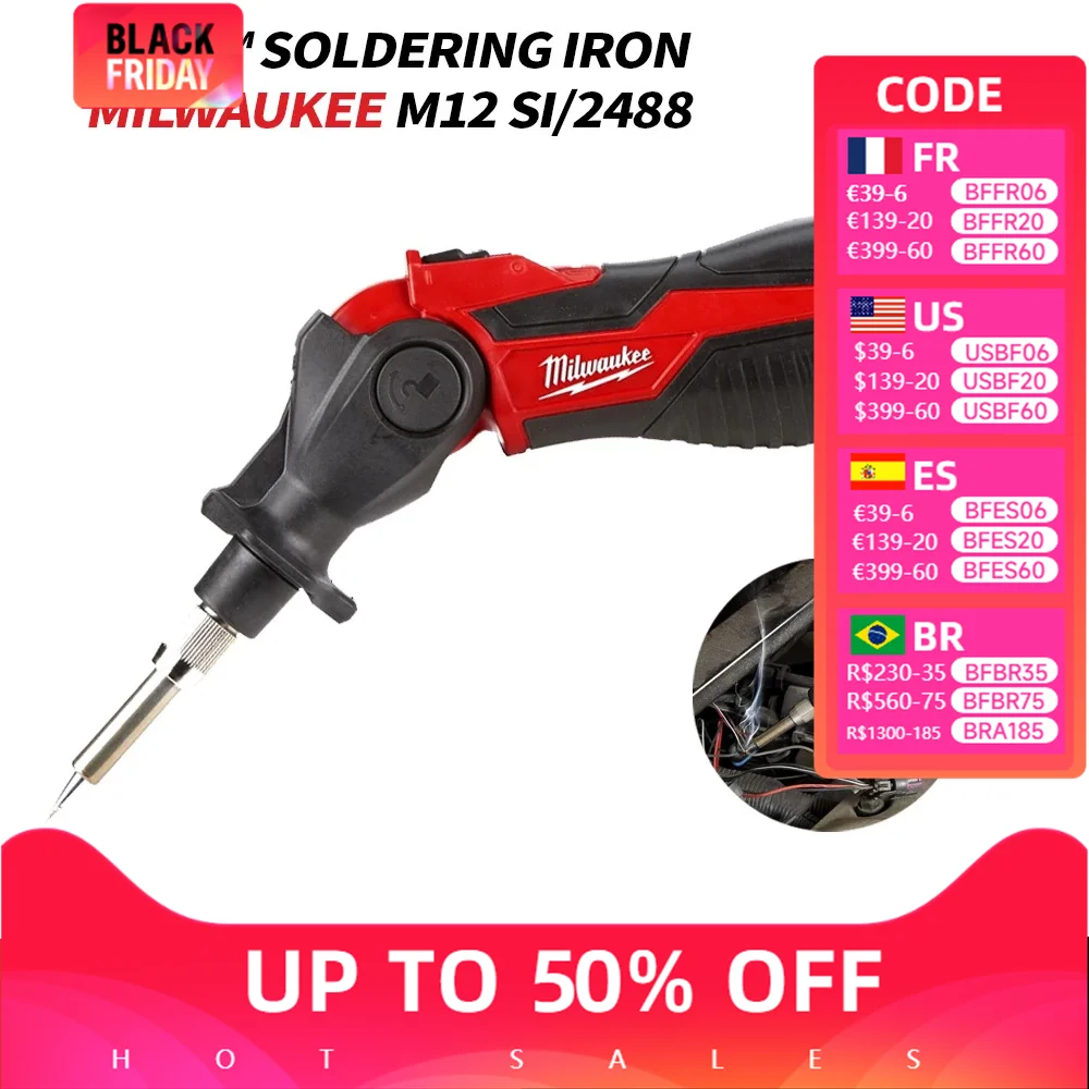 Milwaukee M12 SI/2488 M12™ Sub Compact Soldering Iron MILWAUKEE 12V Power Tools Welding tools 2488-20