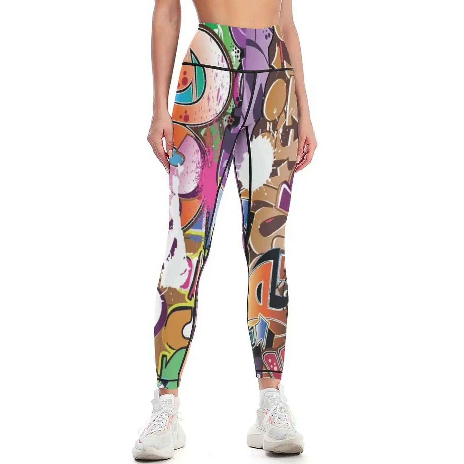 Graffiti Graphics Leggings gym sportswear woman legging push up Clothing fitness sporty woman push up Womens Leggings