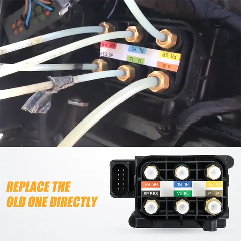 에어 서스펜션 공급 솔레노이드 밸브 블록, 메르세데스 W221, W164, GL X164, R W251, A2123200358, A2513200058, 1643201204 1643200904