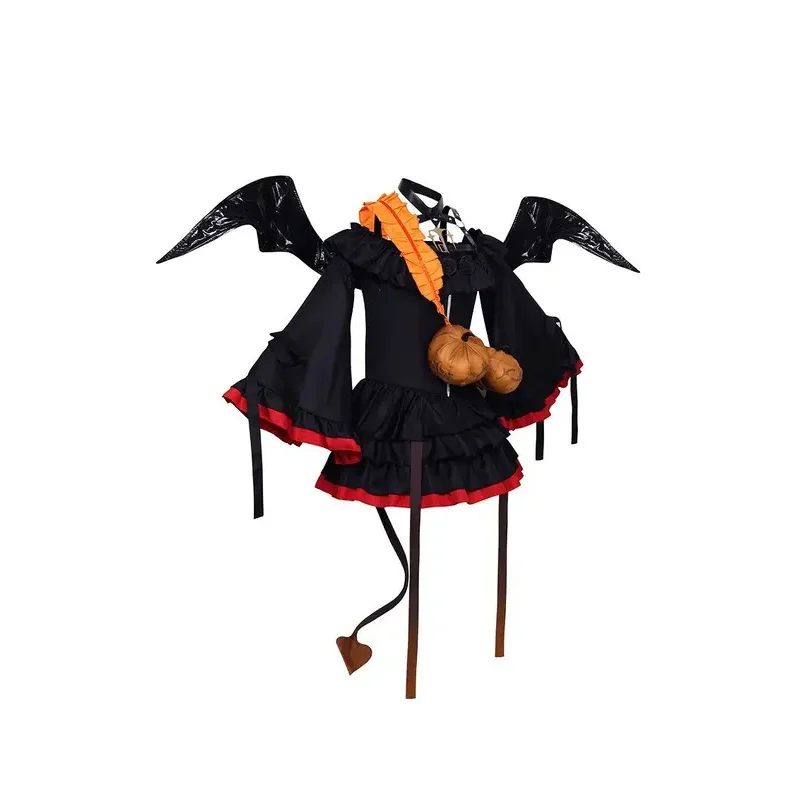 

CyTeto Cosplay Costume Game Cosplay Women Cute Halloween Little Demon Evil Dress Uniform Wings Miku Kasanee Teto Cosplay Wig