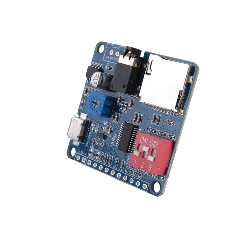

-[A51I Digital]DY-SV5W Voice Playback Module For MP3 Music Player Voice Playback Amplifier 5W SD/TF Card Integrated UART I/O Tri