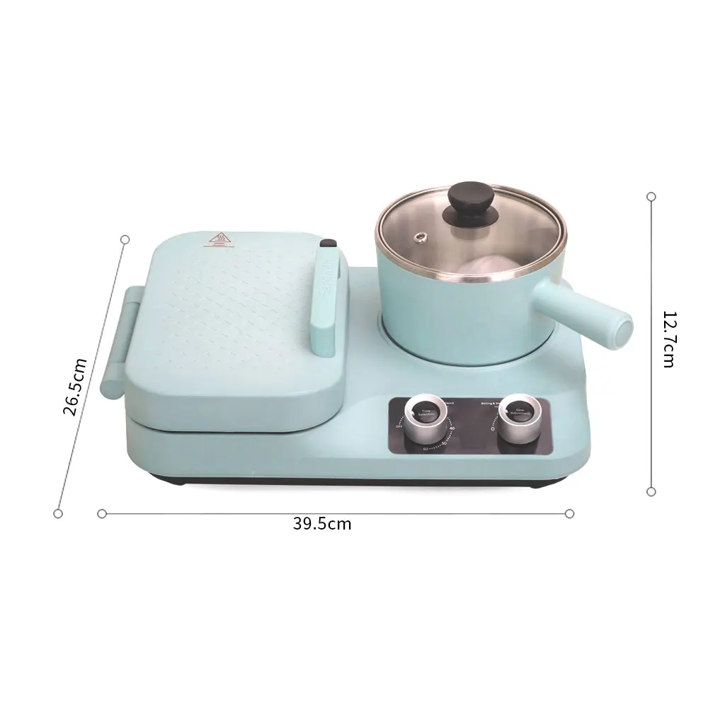 حار بيع 4 في 1 محمصة صانع الساندوتشات متعددة الوظائف مقلاة مقلاة الغذاء البخاري آلة صنع الإفطار