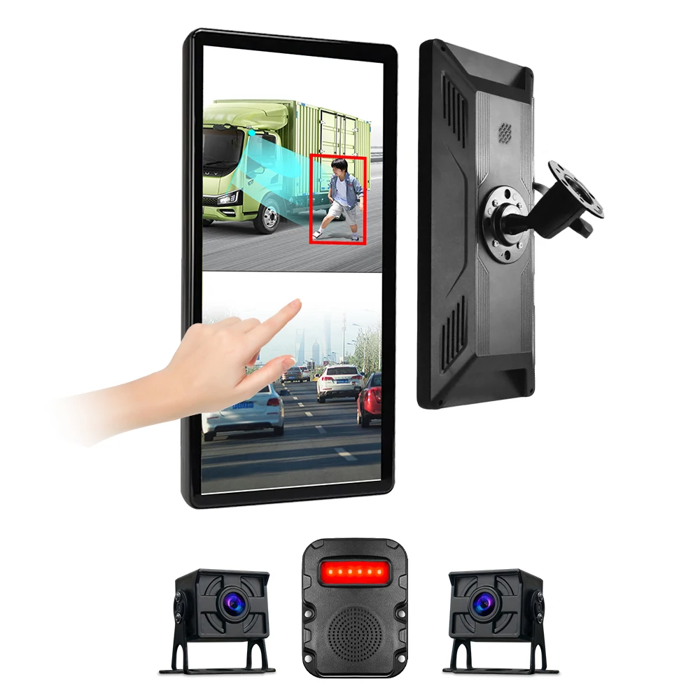 

10.36 Inch AHD 2 Split IPS Touch Screen AI BSD Electronic Side Rear View Mirror Backup Camera Monitoring System for Bus Truck