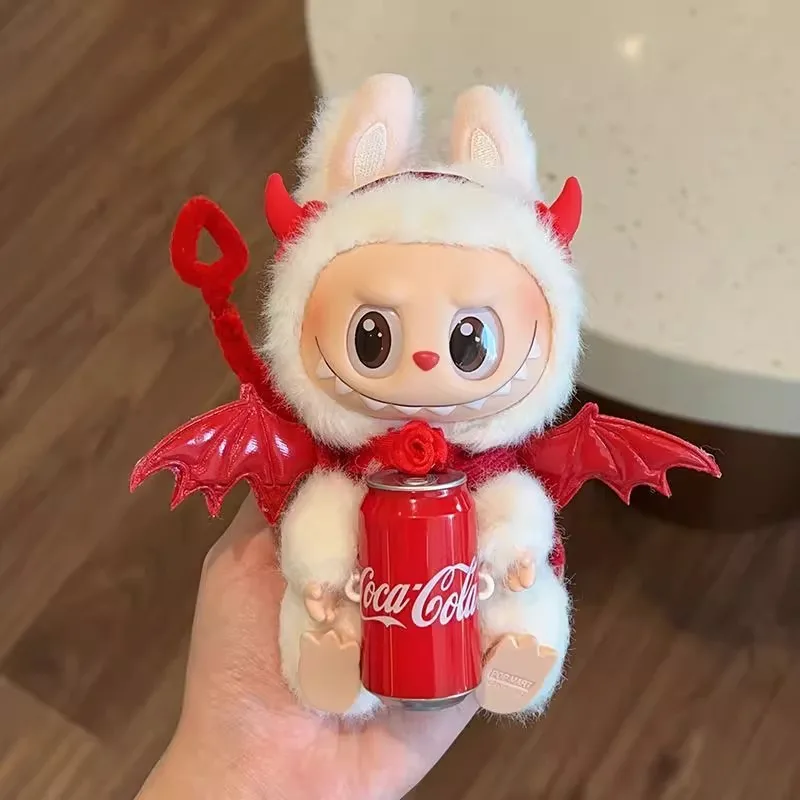 Labubu Clothes Accessory Red Wings Doll Clothes Red Dress Cute Set Diy Changing Wings With Hair Hoop Gifts Fashion Decoration