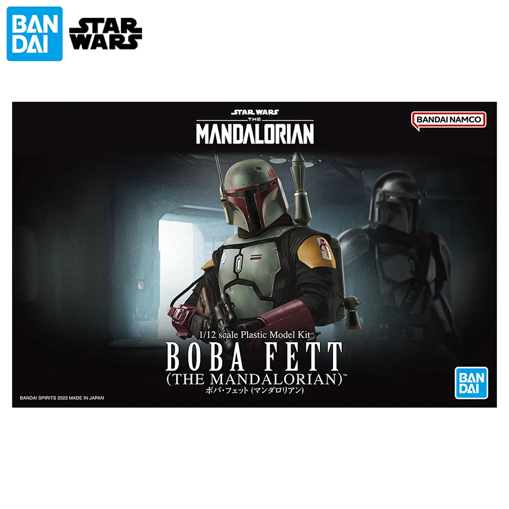 Bandai-Kit de modelos de plástico de Star Wars, Boba Fett (El mandaloriano), escala 1/12, 150mm, juguetes de colección de figuras de acción de películas