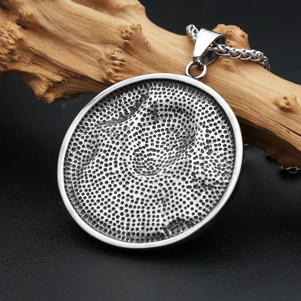 Vintage Majów Wzór Wisiorek Naszyjniki Dla Mężczyzn Kobiet 316L Stal Nierdzewna AZTEC KALENDAR Naszyjnik Amulet Biżuteria Dropshipping — zdjęcie 5