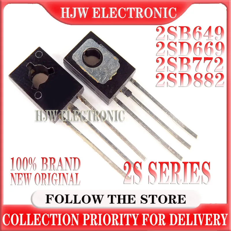 10pcs 2sb649 2sd669 2sb772 2sd882 To-126 To126 B649 D669 B772 D882