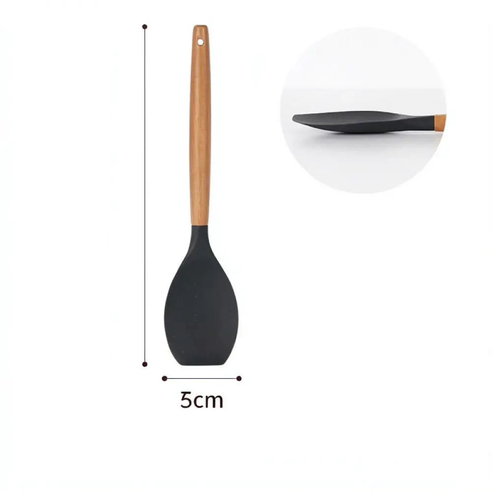 Silicone Kitchen Utensil Set Nonstick Cookware Spatula Spoon Turner Ladle Pasta Server Heat Resistant Cooking Tool Gadgets