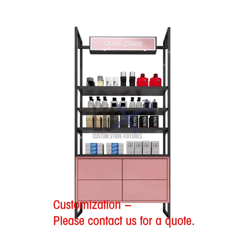 custom.Custom Design Multi-Tier Cosmetic Display Cabinet Beauty Salons-Showcase Makeup Rack