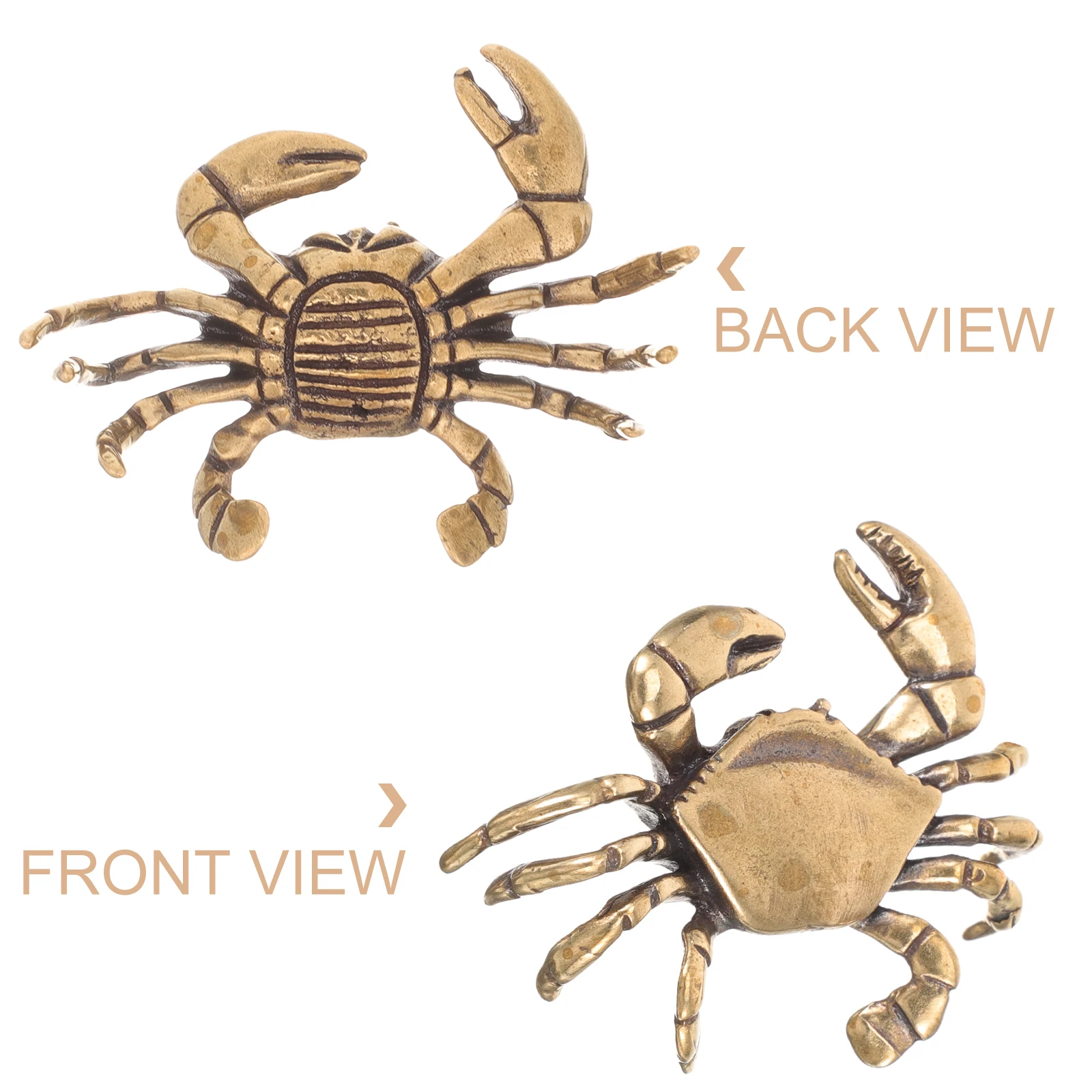 

Exquisite Copper Crab Statue Vintage Copper Decoration Creative Desktop Home Table Decor Living Room Shelf Ornament