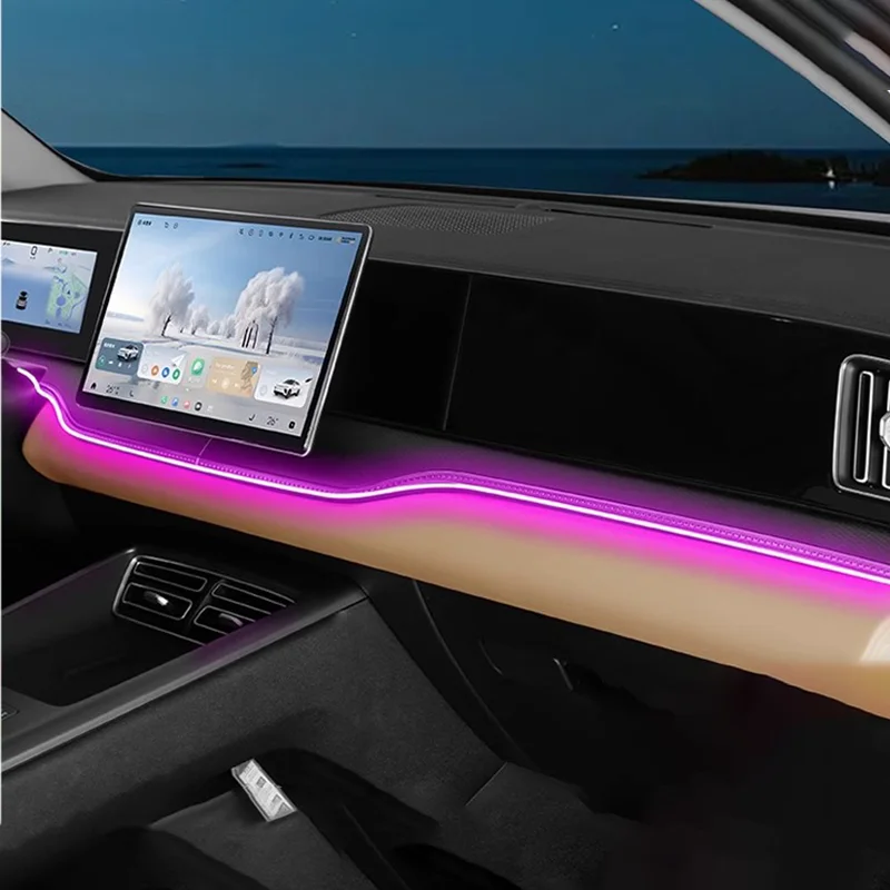 

Для BYD Song Pro Dm-i Ev Seal U 2020-2025 атмосферный светильник с центральным управлением, светодиодный 64-цветный провод атмосферного освещения-запчасти для автомобилей