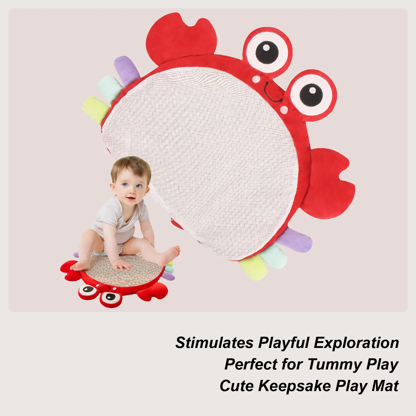 

Baby Play Mat Soothing Baby Gyms Play Mat Cartoon Patterns Sensory Soothing Beads Learning Toy For Birthday Outdoor Playroom Boy
