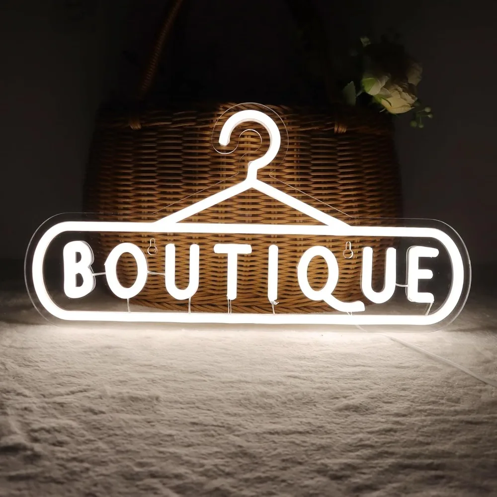 Boutique LED Neon Wall Sign, Commercial Decorative Neon Light for Shop, Birthday Unique Gift Giving, Art Wall Hanging Decor