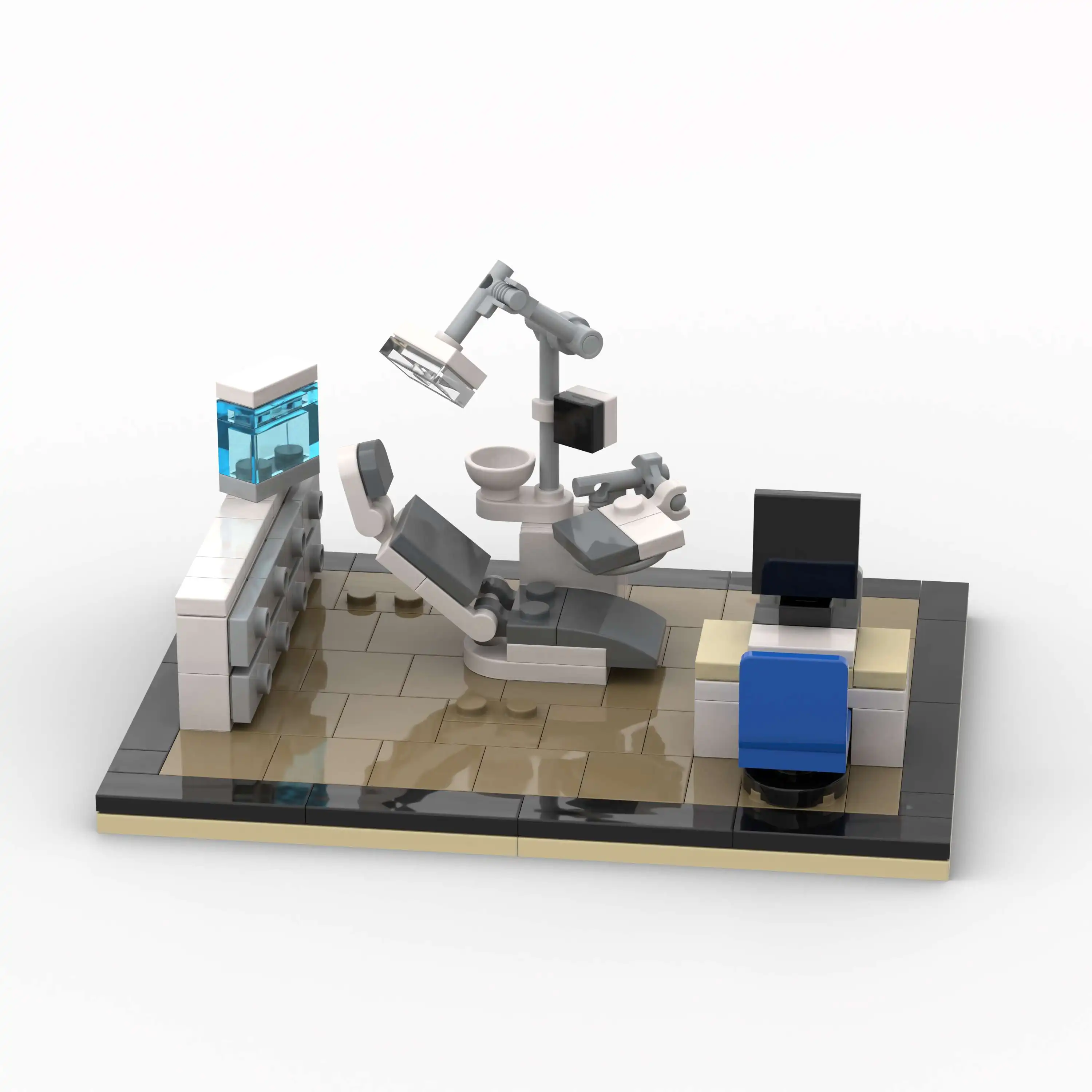 

City Street View Dental Clinic Seriea Building Blocks Hospital Laboratory Medical Doctor Dentist Teeth MOC Bricks Friend Toy Boy