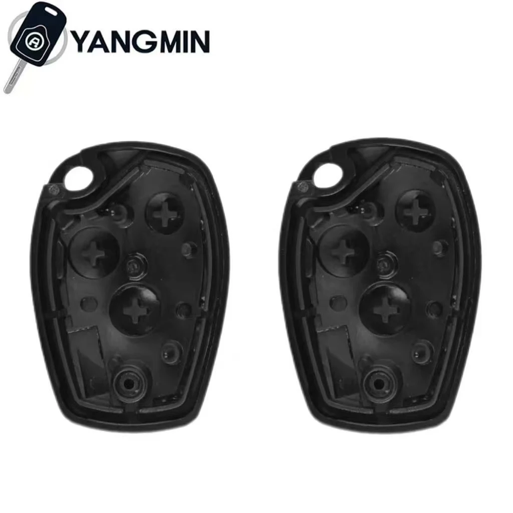 YANGMIN Casing Cangkang Kunci Jarak Jauh untuk Renault Megane Modus Espace Laguna Duster Logan DACIA Sandero Fluence Clio Kangoo 2 Tombol