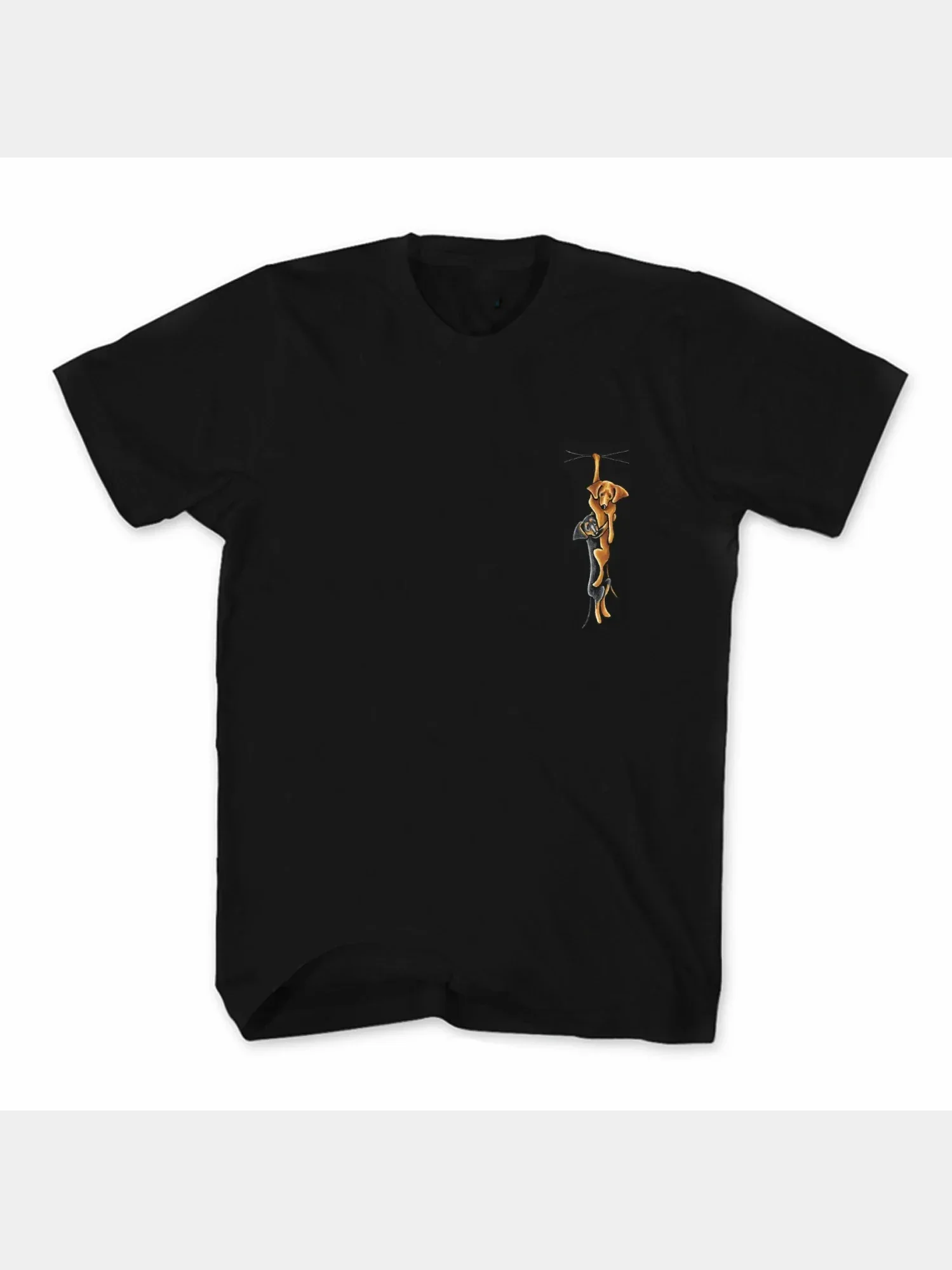 Funny Hangs Dachshunds Brother Dog Lovers Gift T-Shirt 100% Cotton O-Neck Short Sleeve Summer Casual Mens T-shirt Streetwear