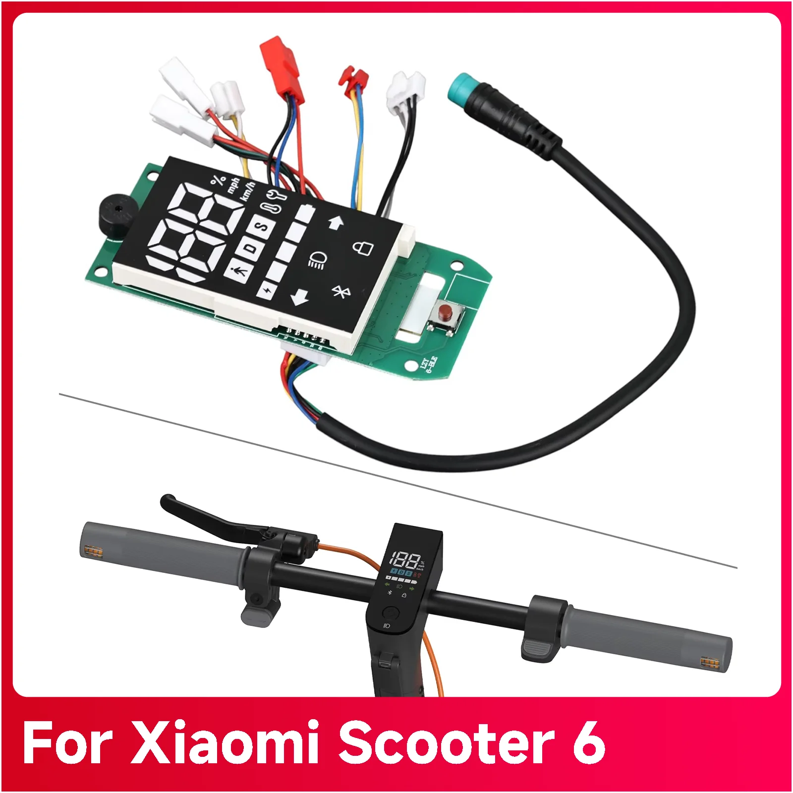 25KMH Dashboard LED Display Bluetooth Circuit Board Controller For Xiaomi 6 Electric Scooter Replacement Parts