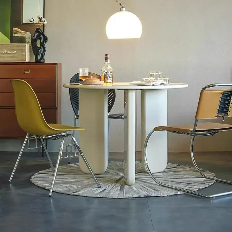 Tavolo da pranzo moderno impermeabile Design Colazione Tavolo da pranzo nordico minimalista Soggiorno Tavolo da balcone Una mangiatoia Mobili da cucina