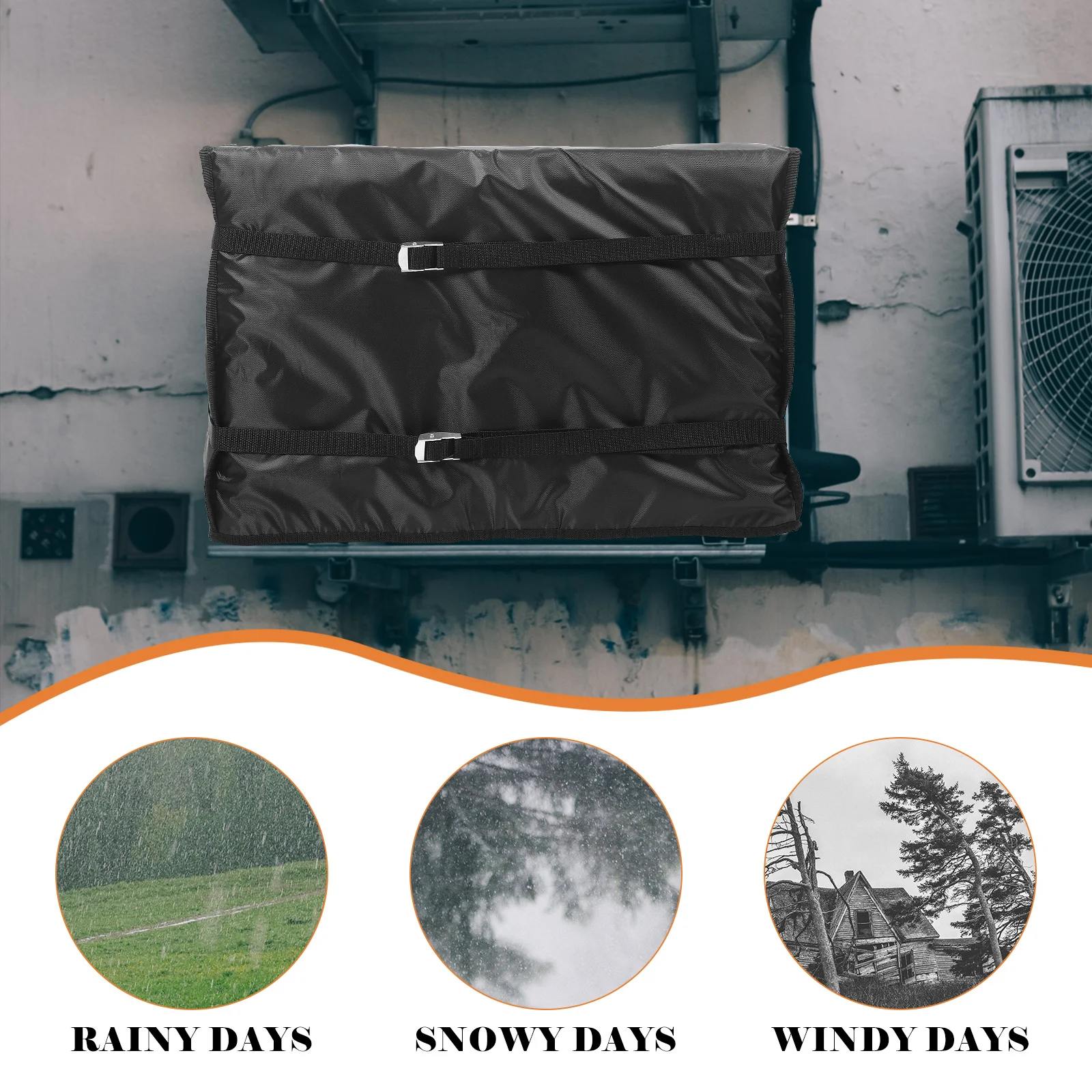 

Air Conditioner Unit Cover Heavy Duty Waterproof Protector for Outside Unit Window Ac Cover No Tools Needed All Season