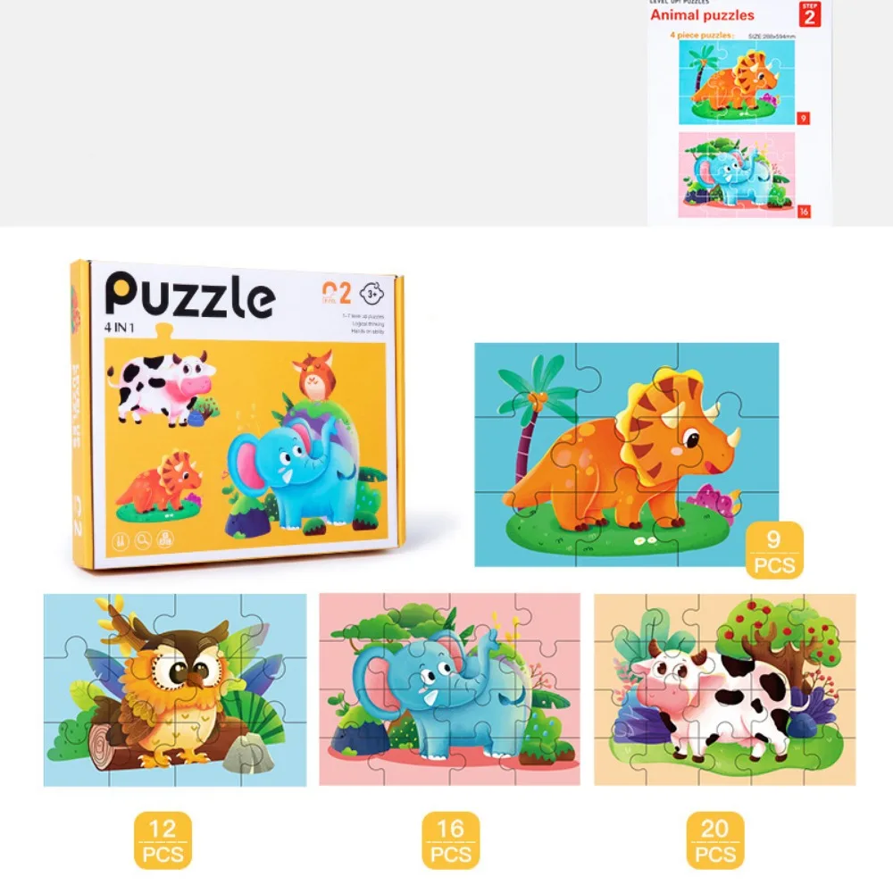 

Panda Puzzle Forest Animals Building Block Home Decor Cartoon Animal Jigsaw Elephant DIY Toy Numbers Jigsaw Puzzle Kids Toy