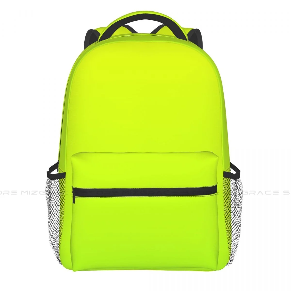 

Large Capacity Casual School Bag Yellow Lime Green Ombre Travel Laptop Backpacks Solid Colour Art Rucksack for Teenager