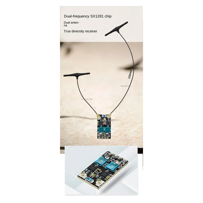 A04F-SEQURE 2,4 Ghz Dual RX verdadera diversidad receptor de antena Dual Dron de carreras con visión en primera persona ala fija alta tasa de actualización baja latencia