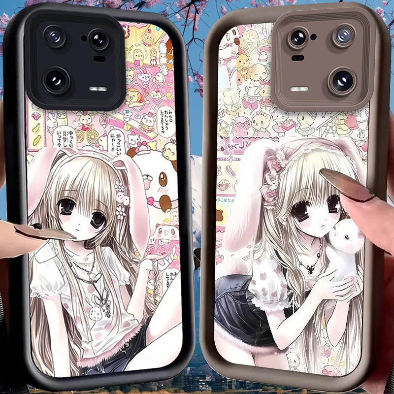 Niedliche Anime-Mädchen Hülle für Xiaomi Mi 17 Pro Max 15T 14T 13T 11T POCO X7 X6 X5 X3 NFC F8 F7 Ultra F6 F5 M7 4G M6 Pro 5G Cover