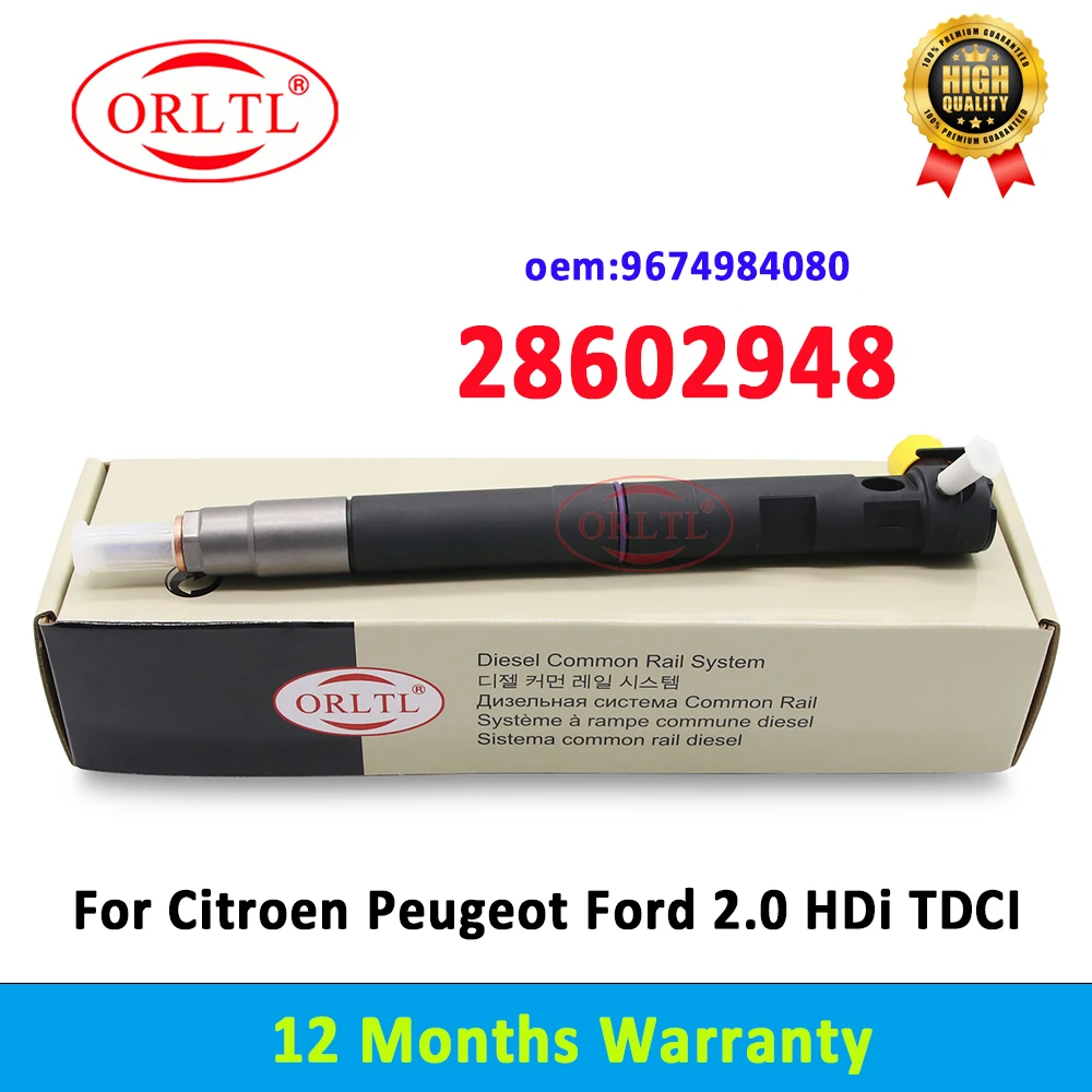 ORLTL 28602948 Orginal Fuel Injector 9674984080 Diesel Common Rail Nozzle 28388960 QR Code For Delphi Citroen Peugeot Ford