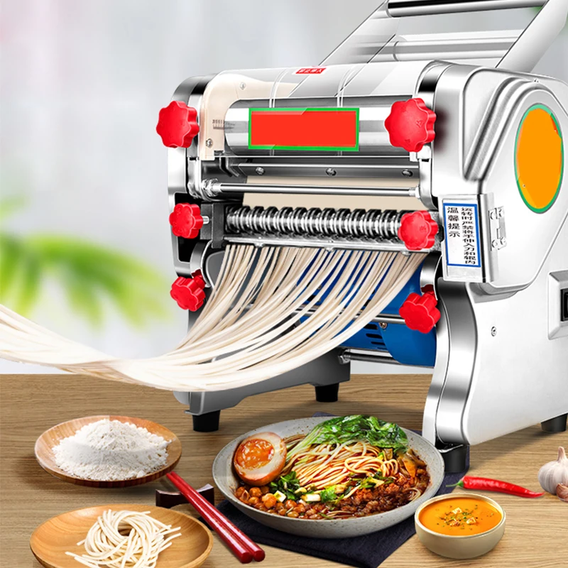 220V Commercial Dough Machine Stainless Steel Dumpling Wrapper Machine Noodle Maker Automatic Household Small Electric Dough Pre