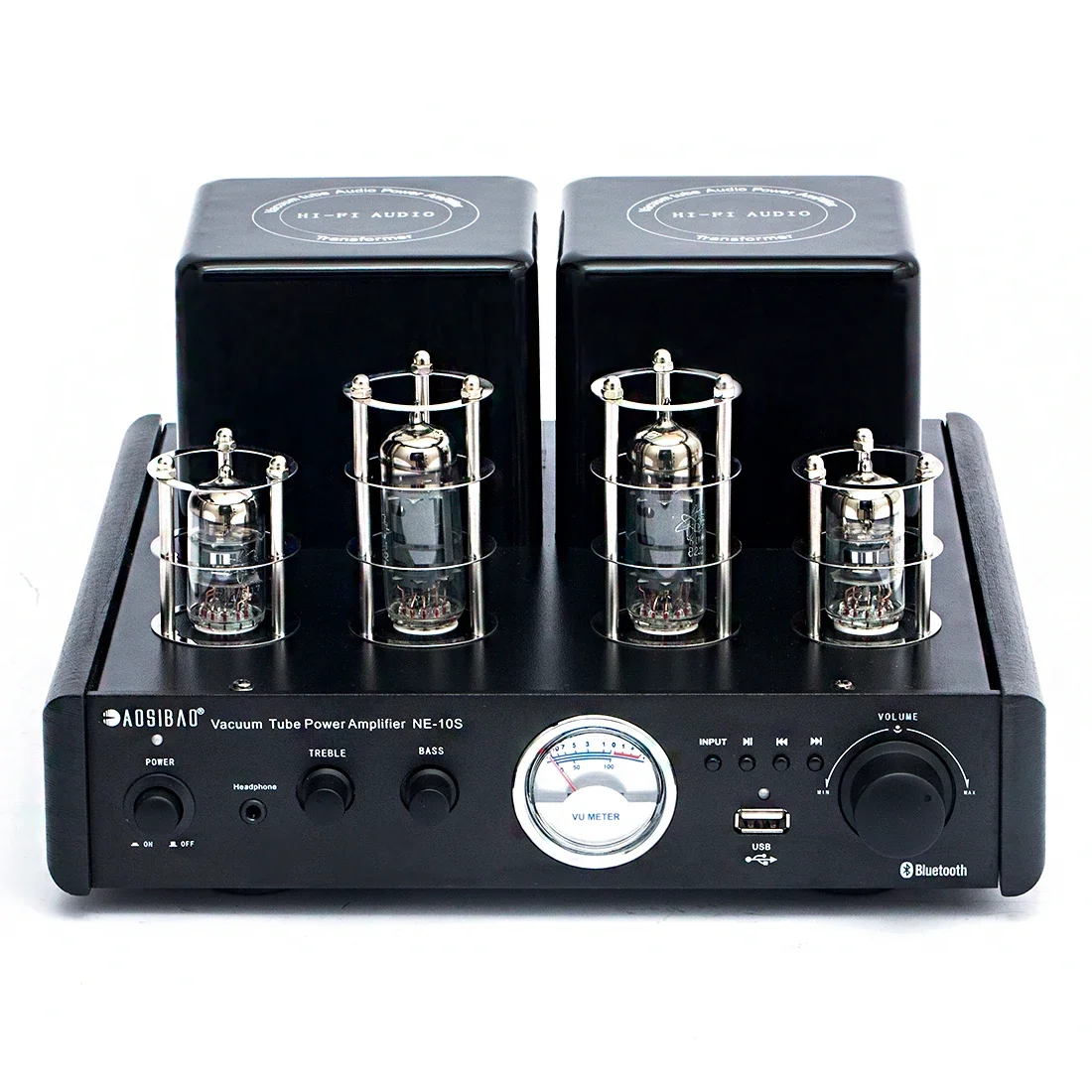 Sunbuck 2020 new NE10S Bluetooth amp USB MP3music player 80W 2.0 channel 6F1 + 6P1  tube Home HIFI tube amplifier