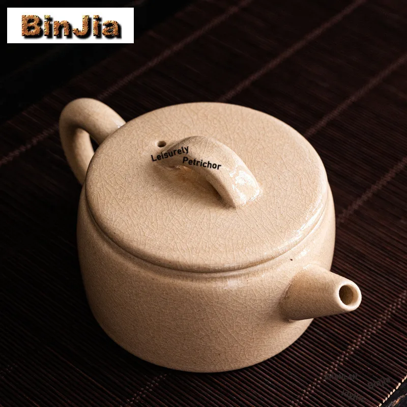 

150 мл чайник с содой, ледяной треснутой глазурью, ретро чайник, большой калибр, горшок для чая, чайник с китайским чайным сервизом, украшения, подарки