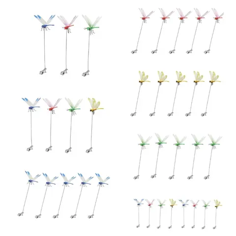 3x 가짜 잠자리 클립 정원 장식 파리 퇴치 마당 예술 조각 장식 45BE