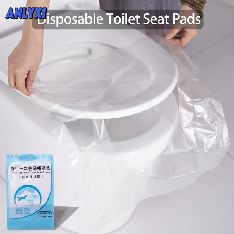 30/50Pcs Portable Disposable Toilet Seat Cover Safety Travel Bathroom Toilet Paper Pad Bathroom Accessories Travel Camping Goods