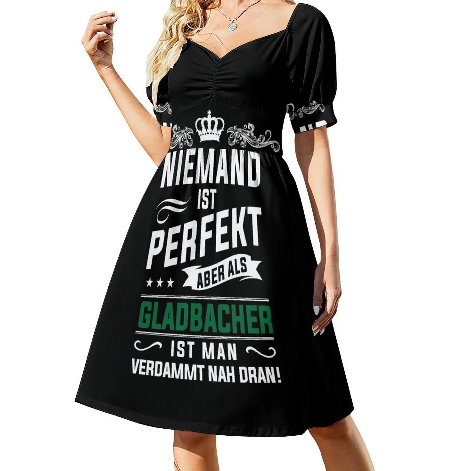 

Gladbach Gladbacher Mnchengladbach jersey fan saying Short-Sleeved Dress ceremony dresses Summer skirt dress summer 2025 women