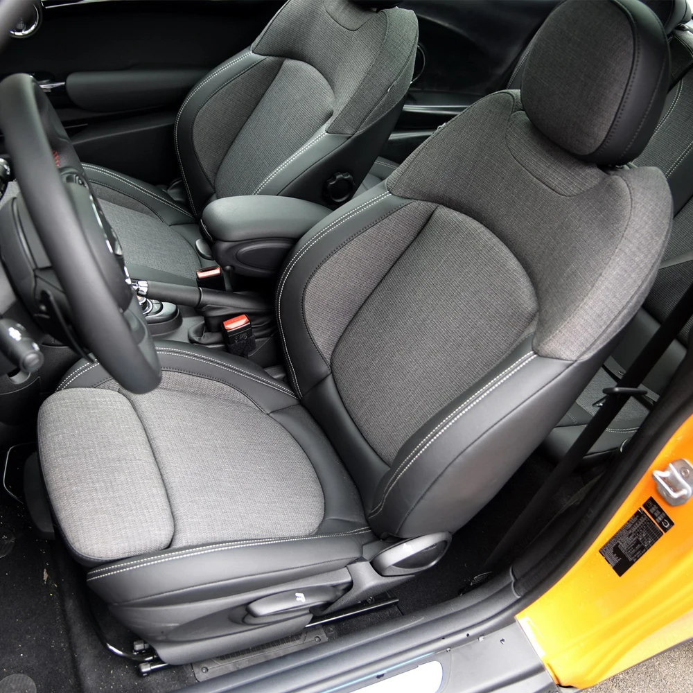 

Custom Car Seat Covers For BMW Mini Cooper 2014 2015 2016 2017 2018 2019 2020 PU leather Cushion Auto Seat Protection Covers