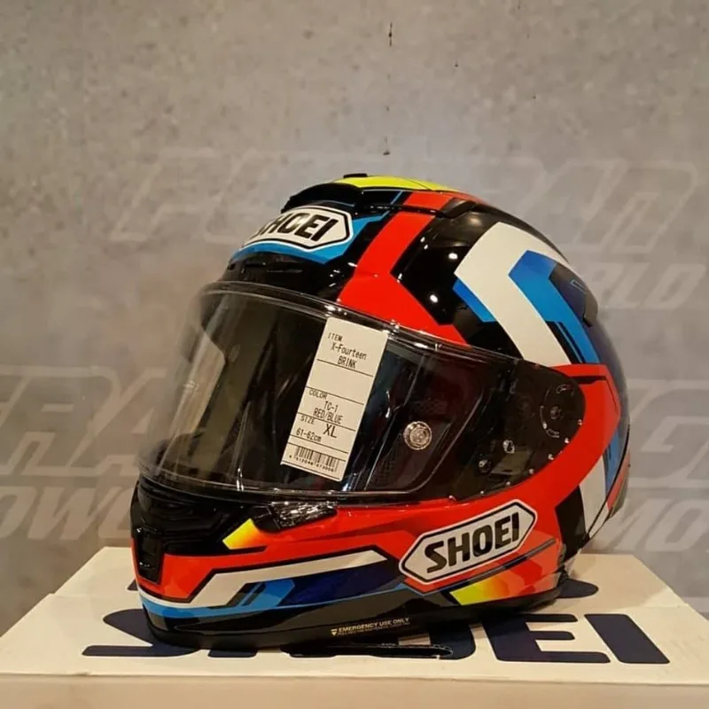 Shoei X-Spirit 3 Full Face Street Motorcycle Helmet Shoei X-14 X-Fourteen Brink TC-1 Red Blue Helmet