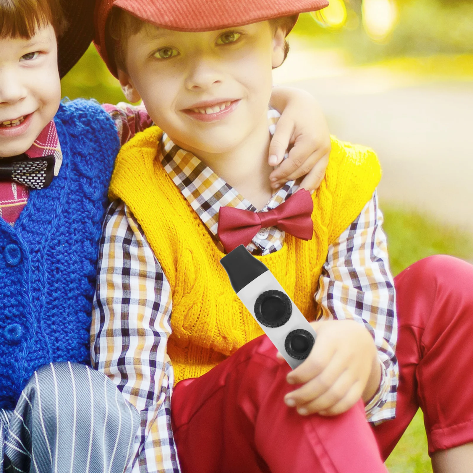 1 مجموعة 1 مجموعة التدرج اللون مزدوجة كازو قابل للتعديل لهجة آلة موسيقية محمولة للبالغين خفيفة الوزن مع استبدال