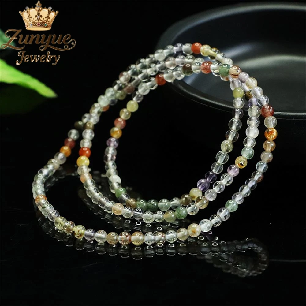 High-End Natural Multi-Treasure Color Hair Crystal Bracelet Luxury Quality Fashion Fine Jewelry Exquisite Elegant Popular Charms