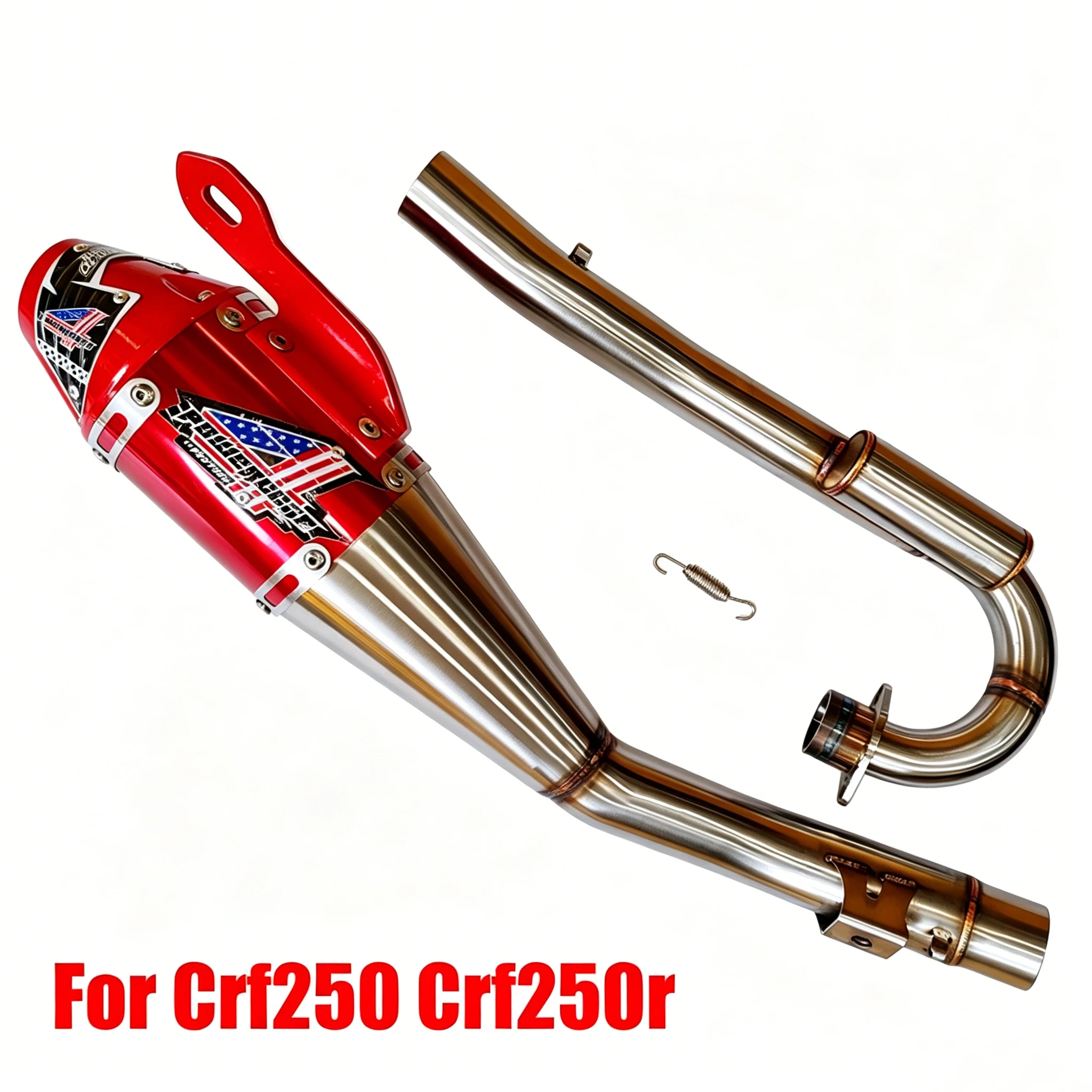 Sistema completo de escape con silenciador para motocicleta, accesorios de rally, sistema de escape completo para Crf250 Crf250r, silenciador de escape deslizable