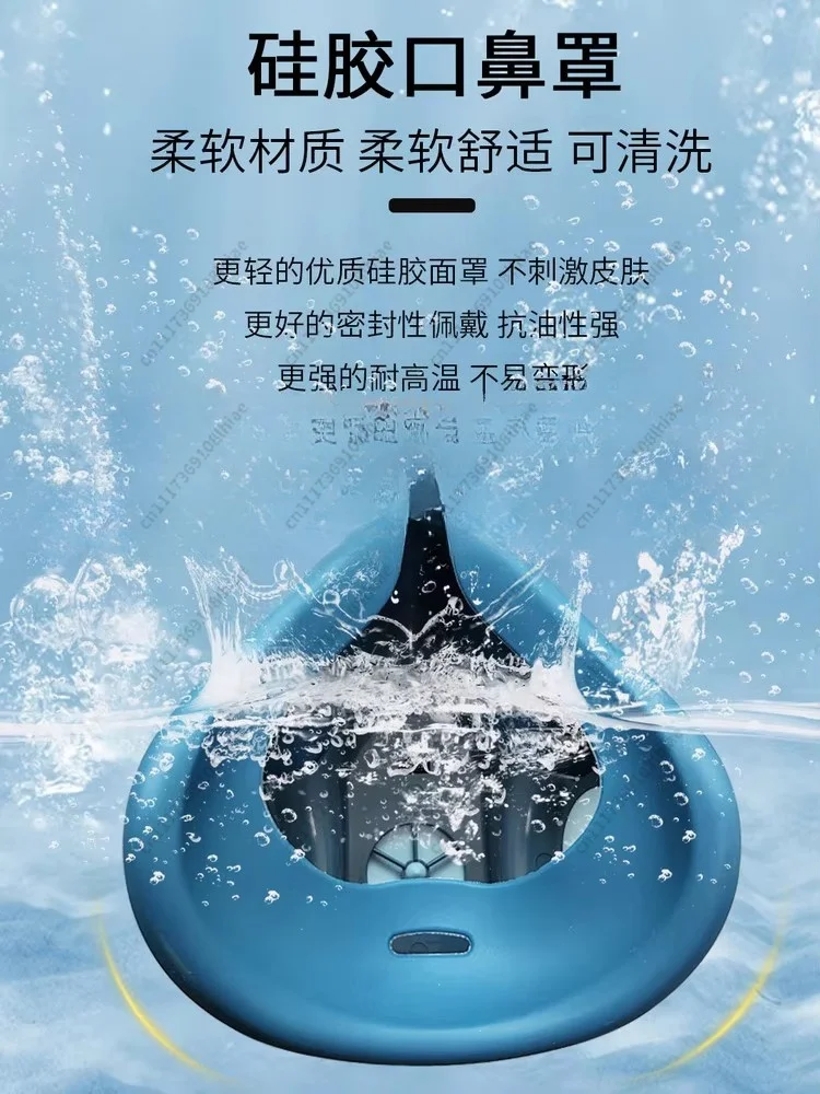 Portable Electric Air Supply Device Battery 6200 Half Face Respirator Dust Gas Mask For Spraying Painting Polishing Work Safety