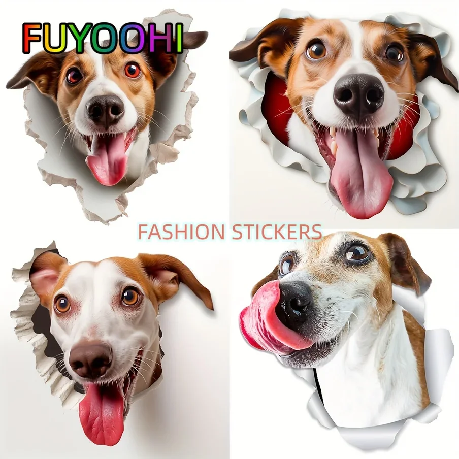 

FUYOOHI Jack Russell 3D Sticker Decals For Walls, Cars, Toilet And More For Car