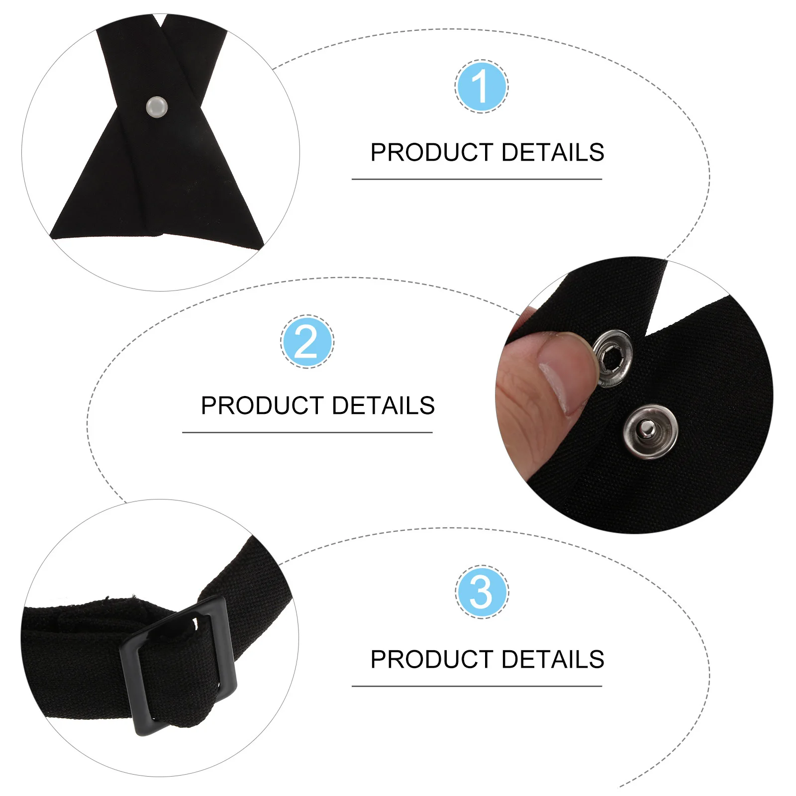 

2Pcs Adjustable School Uniform Cross Bowtie Premium Neck Tie Comfortable Skin Friendly Durable Cross Neck Tie for School Blouse