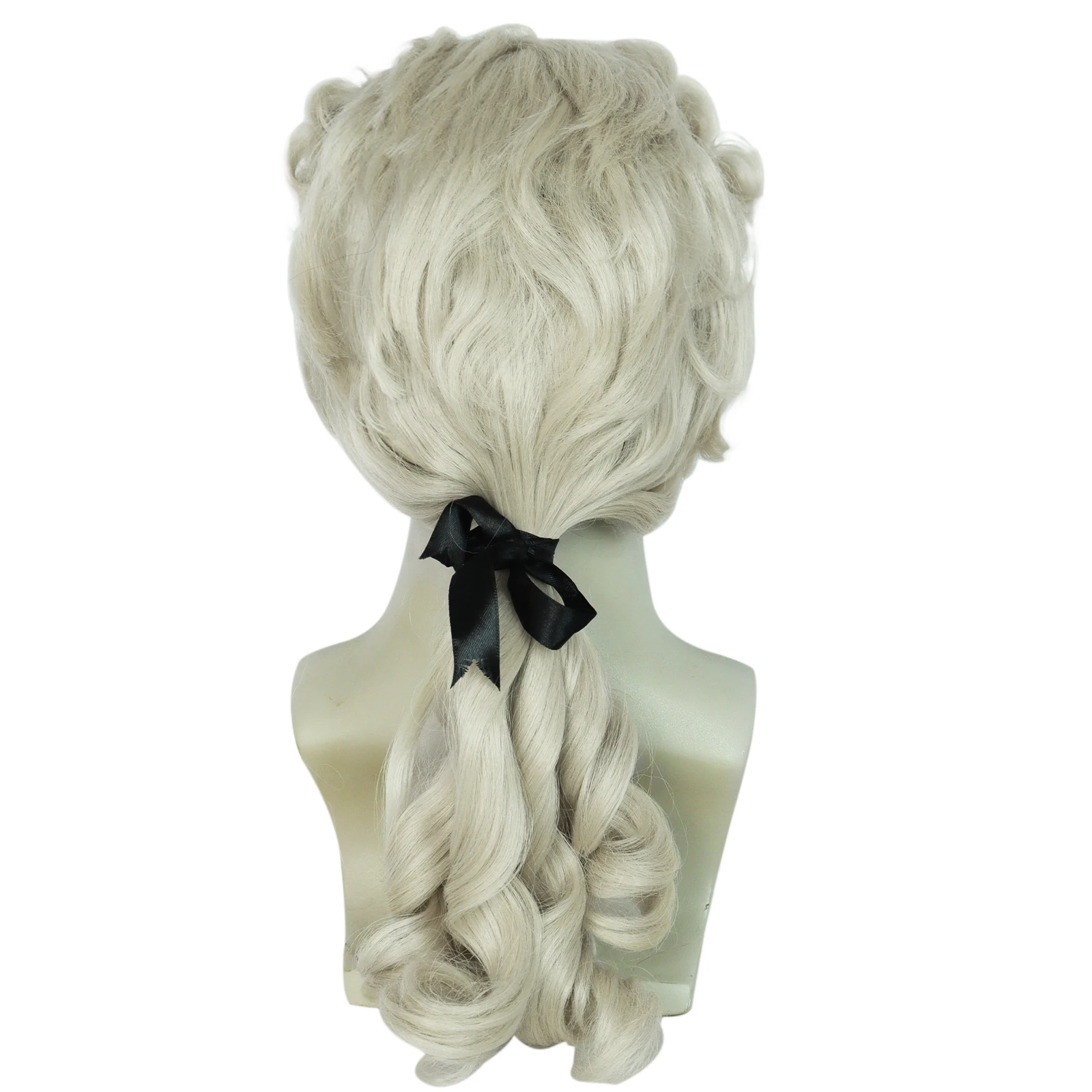 Synthetic Blonde Vintage Noble Curly Wig, Men Colonial Wig Adult Judge Wig Men for Lawyer Cosplay Wig Blonde Wavy Wig