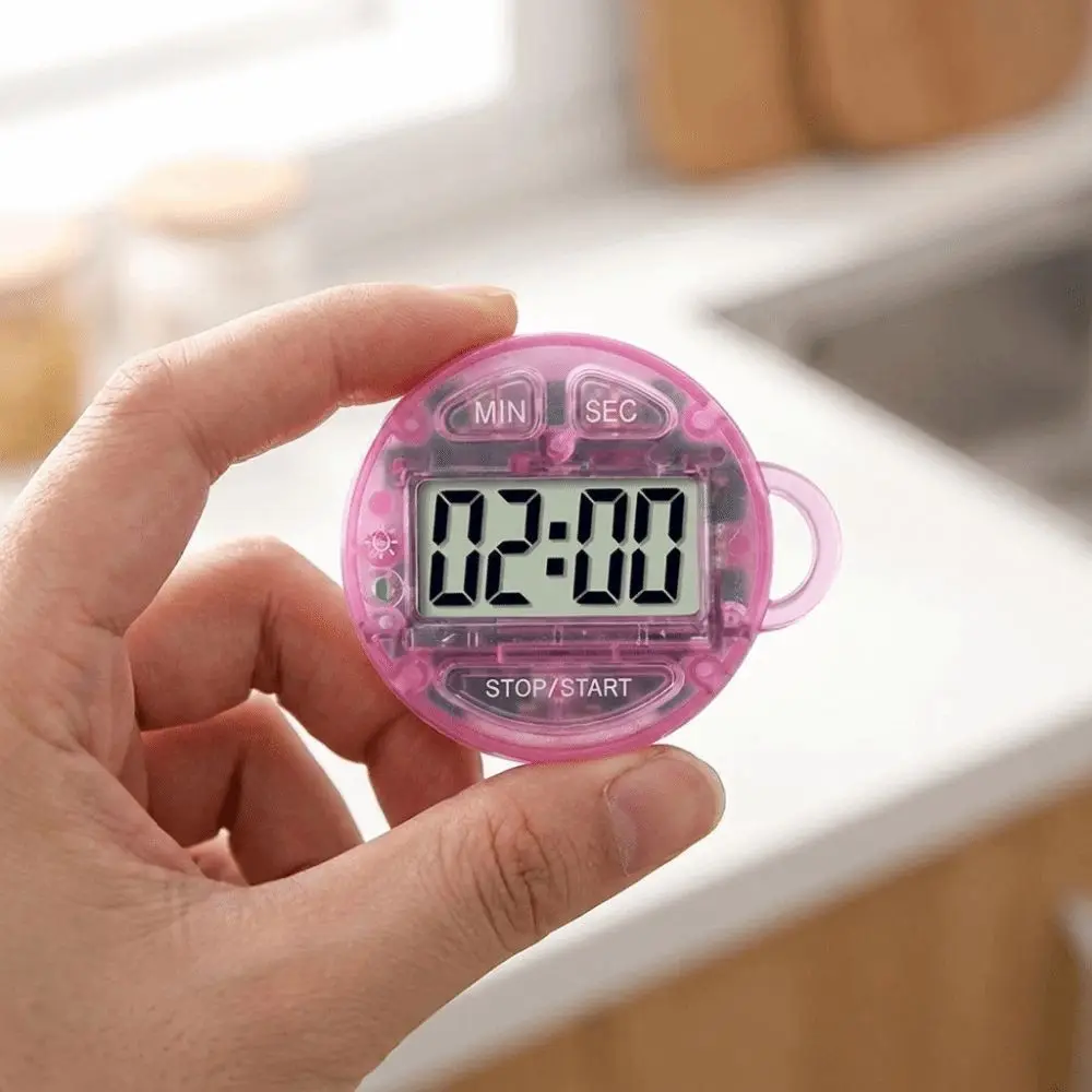 Professional LCD Display Digital Timer Portable Handheld Countdown Timer Multi-Function Count Up Down Keychain Timer Fitness