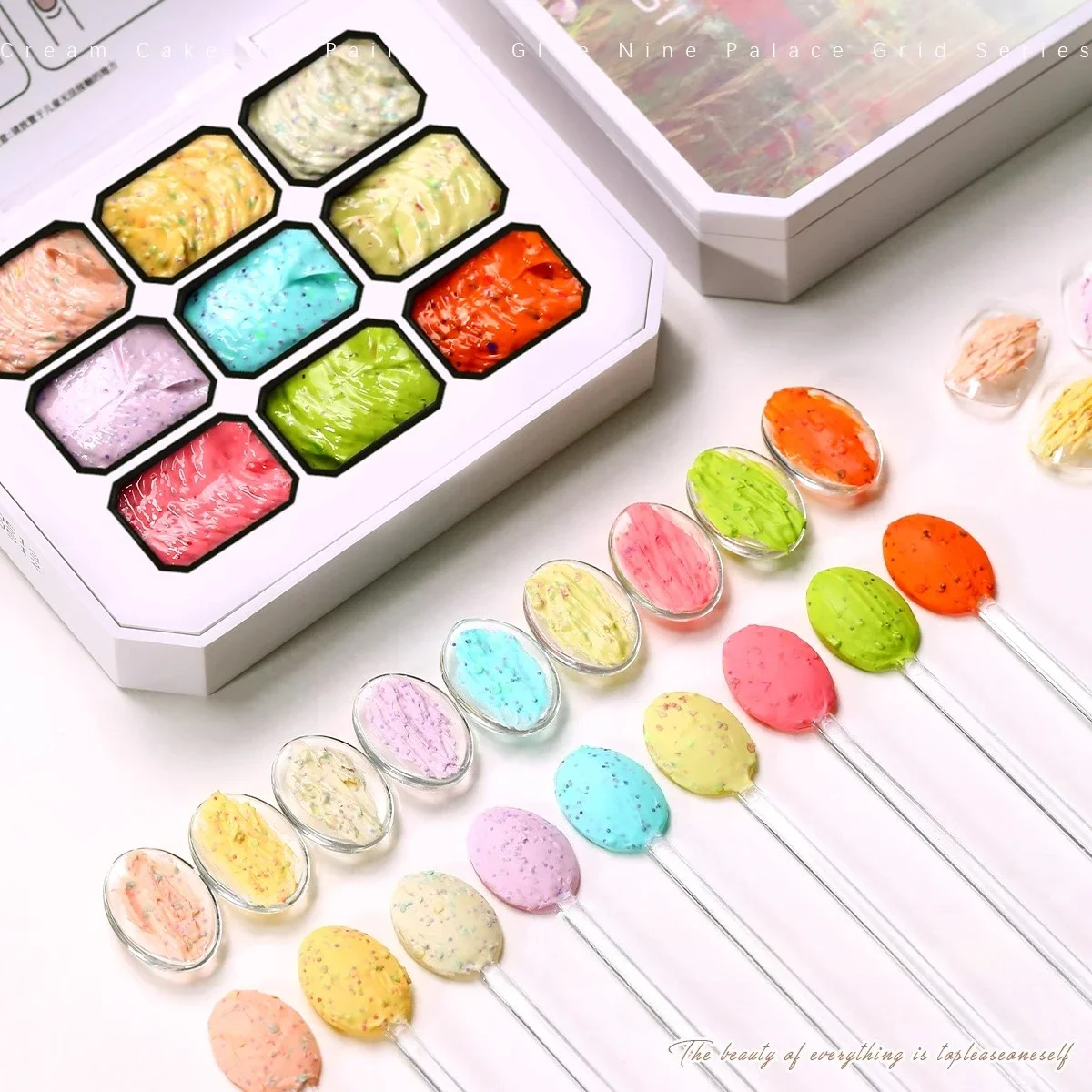 

9Colors 3D Effect Oil Painting Gel Drawing Super Texture Painting Gel Soak Off UV LED Semi Permanent Pigmented Paint Art Gel