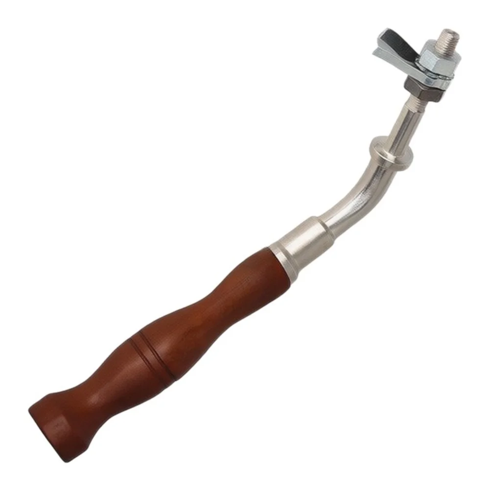 Fireplace Handle Compatible with Most Wood Stoves and Pellet Ovens Featuring M8 Thread and Ergonomic Wood Grip
