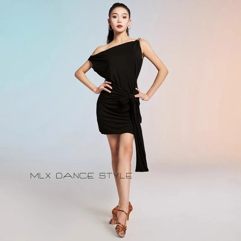 Robe de danse latine personnalisée pour femmes, tenue d'entraînement, combinaison à bretelles pour femmes adultes, livraison gratuite