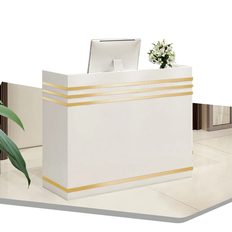 

Custom Modern Retail Wooden Boutique Reception Desks Cashier Counter Grocery Clothes Store Cash Register Checkout Counters