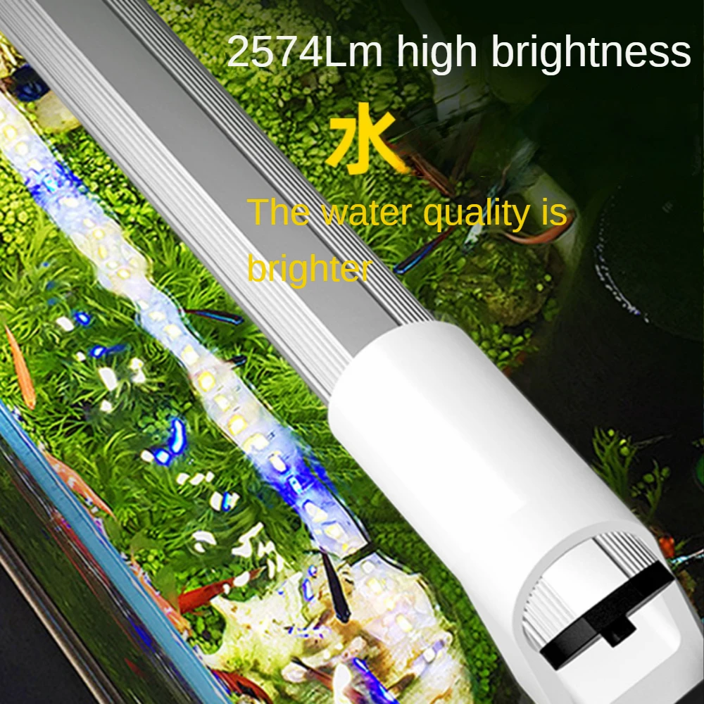 

Aluminum LED Fish Tank Light Bar With Brackets,10490K,Full Spectrum LED Aquarium Light Fixture Fluorescent,Reef Light, 8cm-146cm